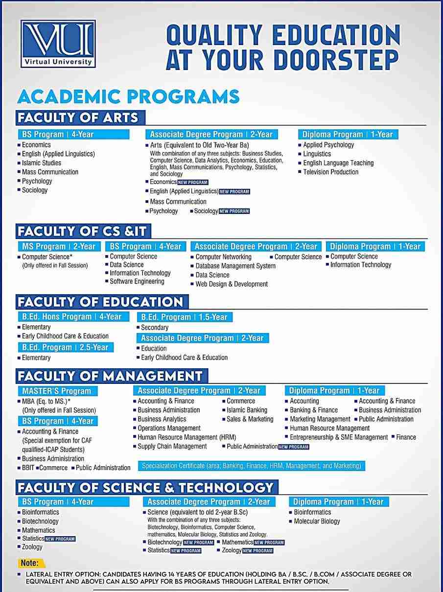 VU Programs